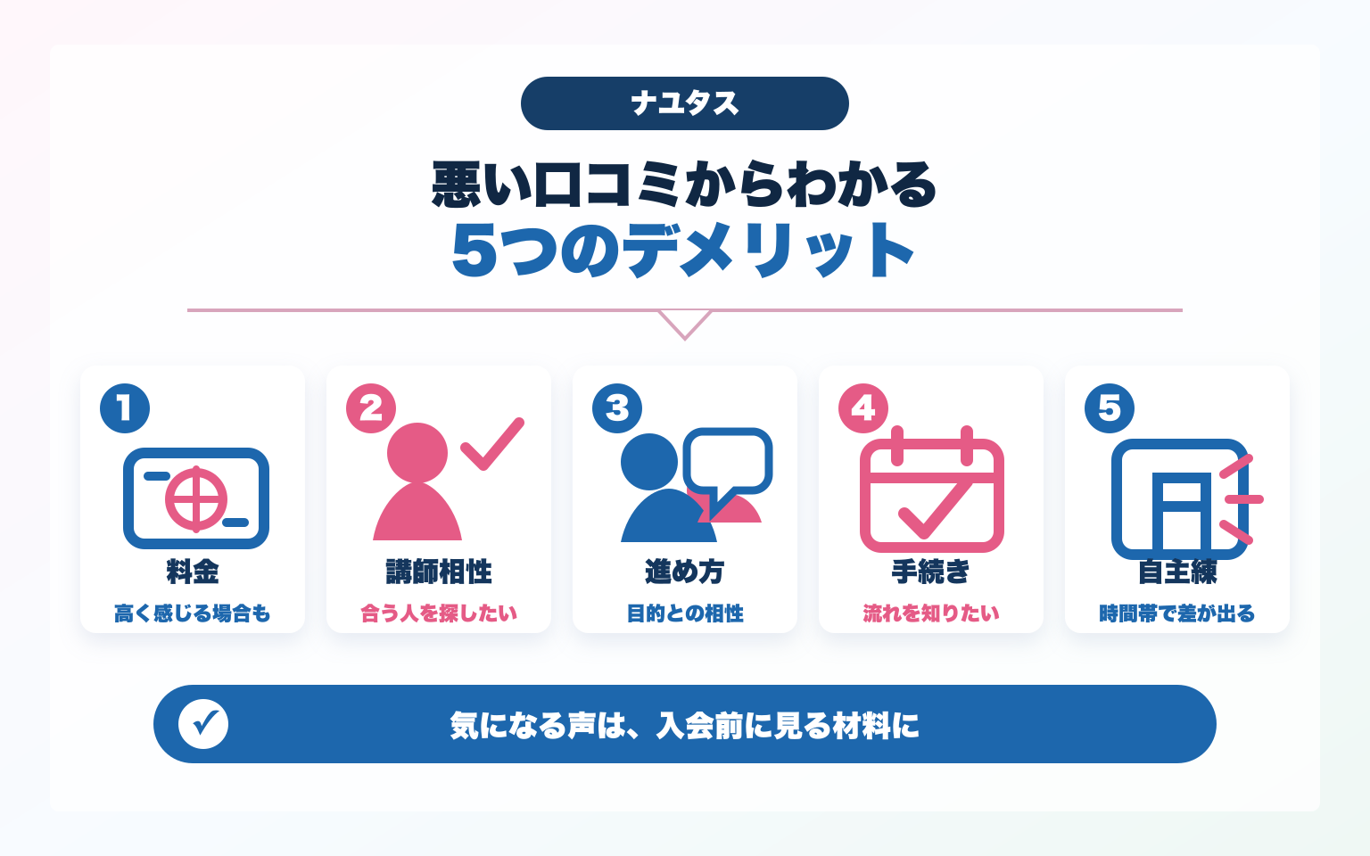 ナユタスの悪い口コミからわかる5つのデメリット